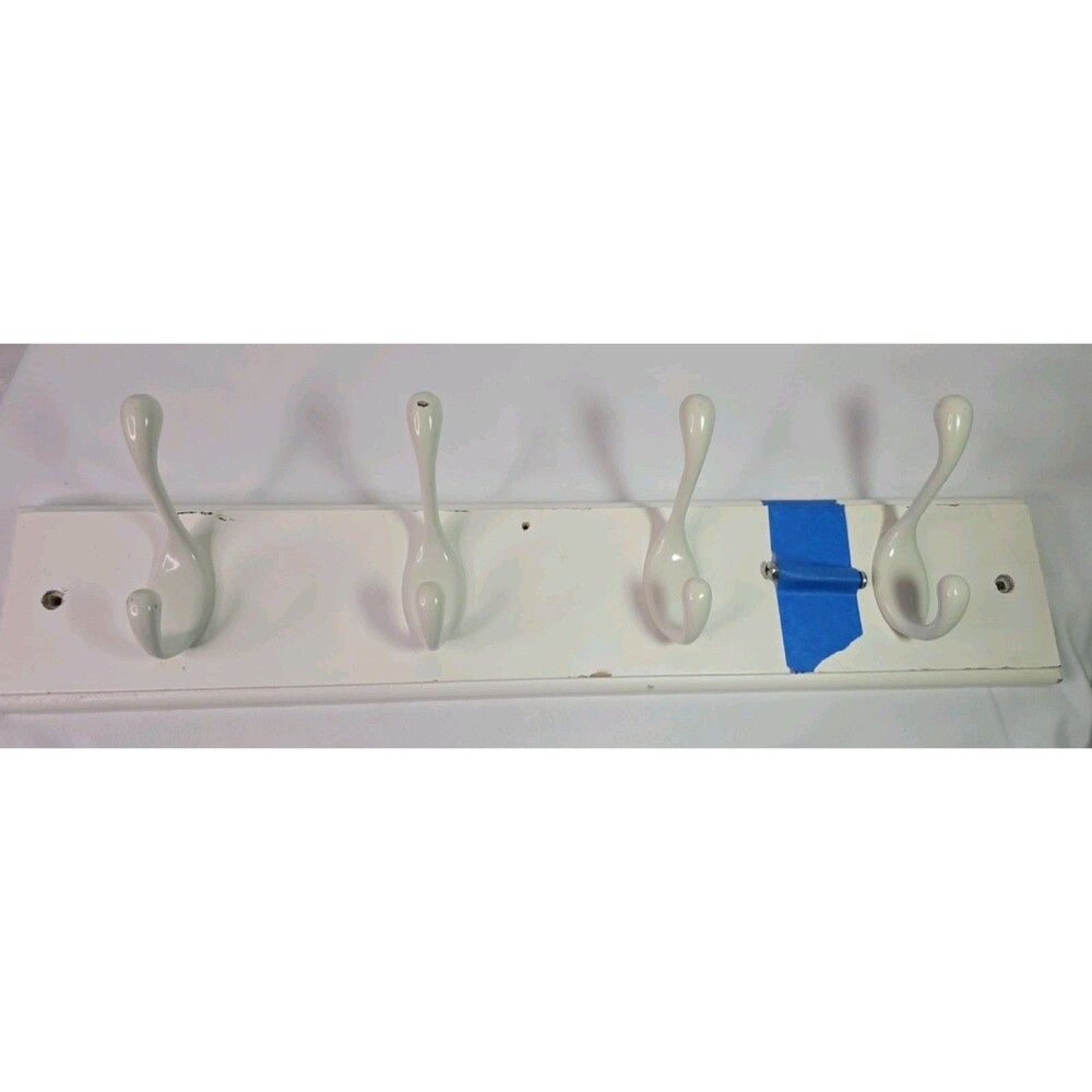 Liberty Wall Hook 4porcelain/zinc Distressed Vintage Look Cottagecore Farmhouse